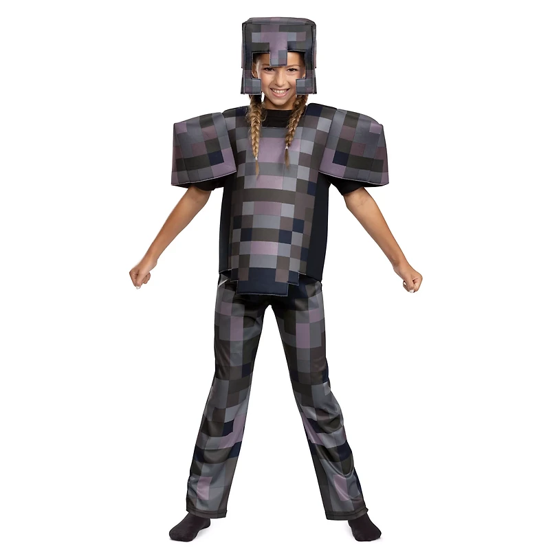 Kids Netherite Armor Costume Deluxe - Minecraft