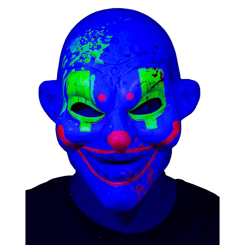 Black Light Neon Clown Full Mask