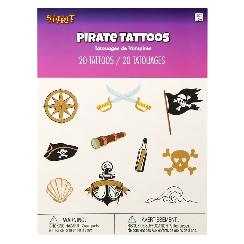 Pirate Temporary Tattoos