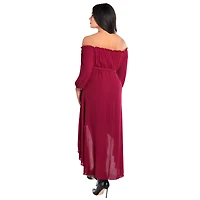 Adult Burgundy Peasant Dress