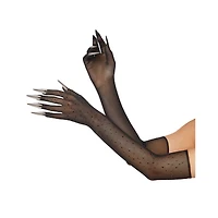 Rhinestone Claw Fallen Angel Gloves