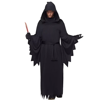 Adult Hooded Black Robe Costume