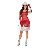 Adult Red Cowgirl Dress Costume