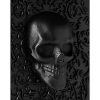 Gothic Noir Skull Coffin Sign