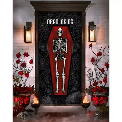 Gothic Noir Skeleton Door Cover