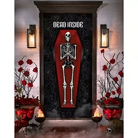 Gothic Noir Skeleton Door Cover