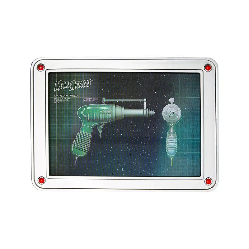 Martian Pistol Blueprint Sign - Mars Attacks