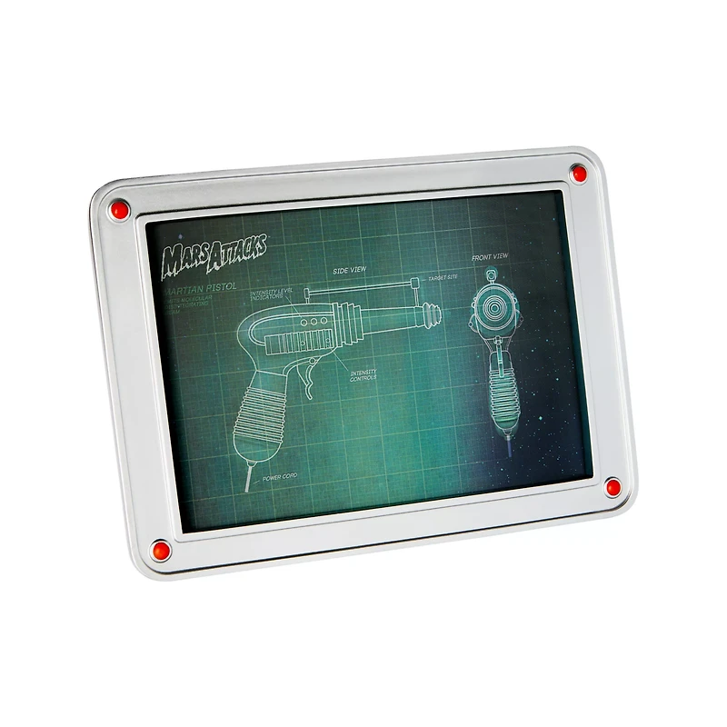 Martian Pistol Blueprint Sign - Mars Attacks