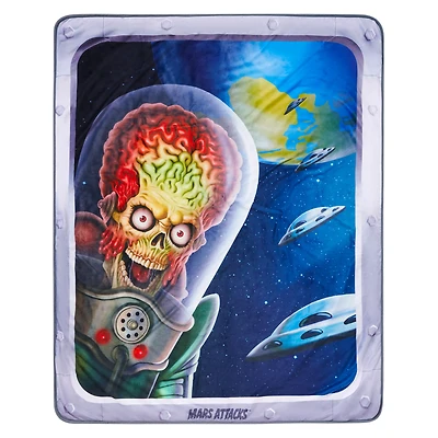 Mars Attacks Window Fleece Blanket