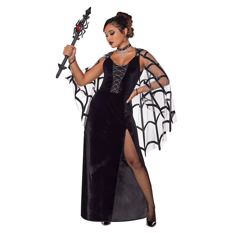 Adult Web of Lies Widow Dress Costume
