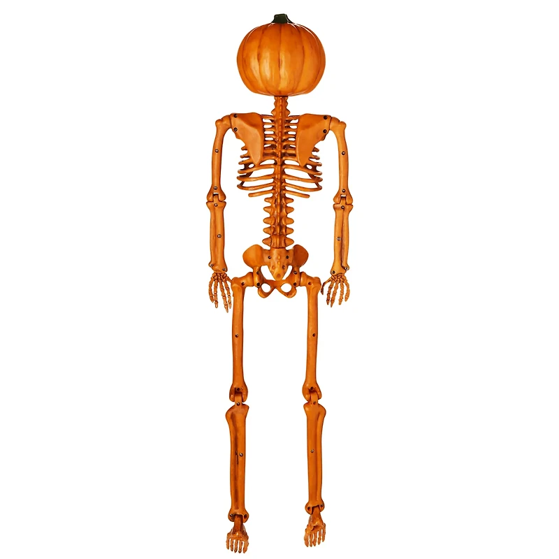 3 Ft Rotten Pumpkin Skeleton Hanging Prop