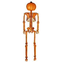 3 Ft Rotten Pumpkin Skeleton Hanging Prop