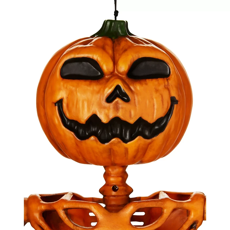3 Ft Rotten Pumpkin Skeleton Hanging Prop
