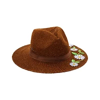 '60s Flower Embroidered Hippie Hat