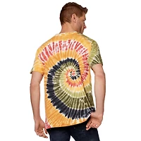 Orange and Green Tie-Dye T Shirt