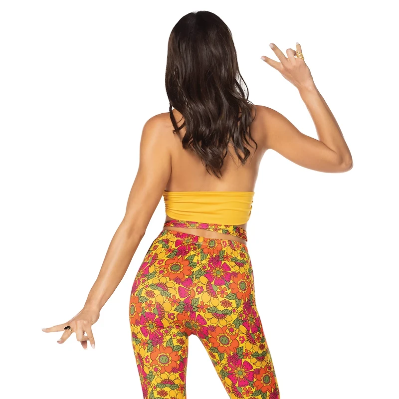 Adult Yellow Hippie Halter Top