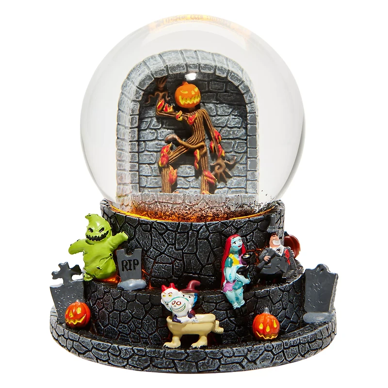 Light-Up Jack Skellington Pumpkin King Snow Globe - The Nightmare Before Christmas