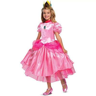 Kids Deluxe Princess Peach Costume - Mario Bros.