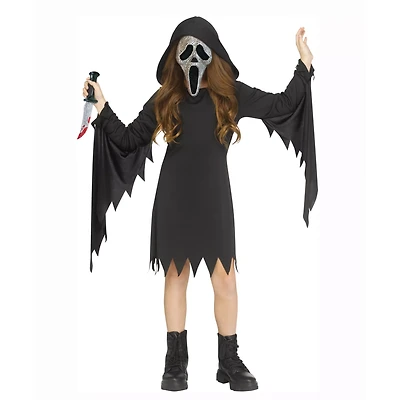 Kids Bling Ghost Face Dress Costume