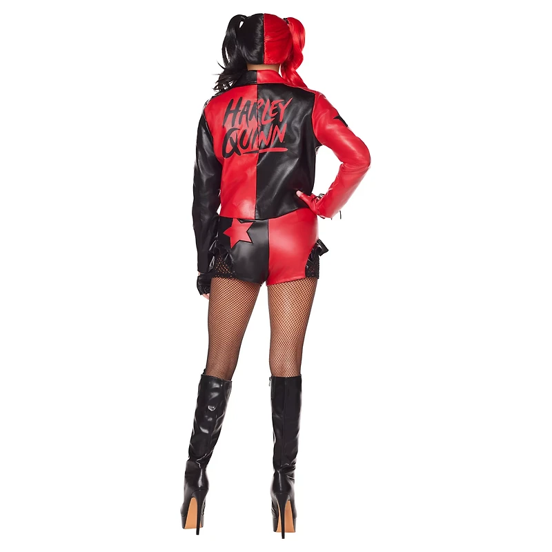 Adult Harley Quinn Faux Leather Jacket - DC Villains