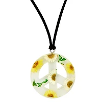 '60s Sunflower Peace Necklace