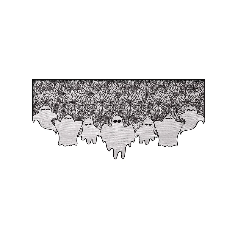 Light-Up Lace Ghost Mantel Scarf