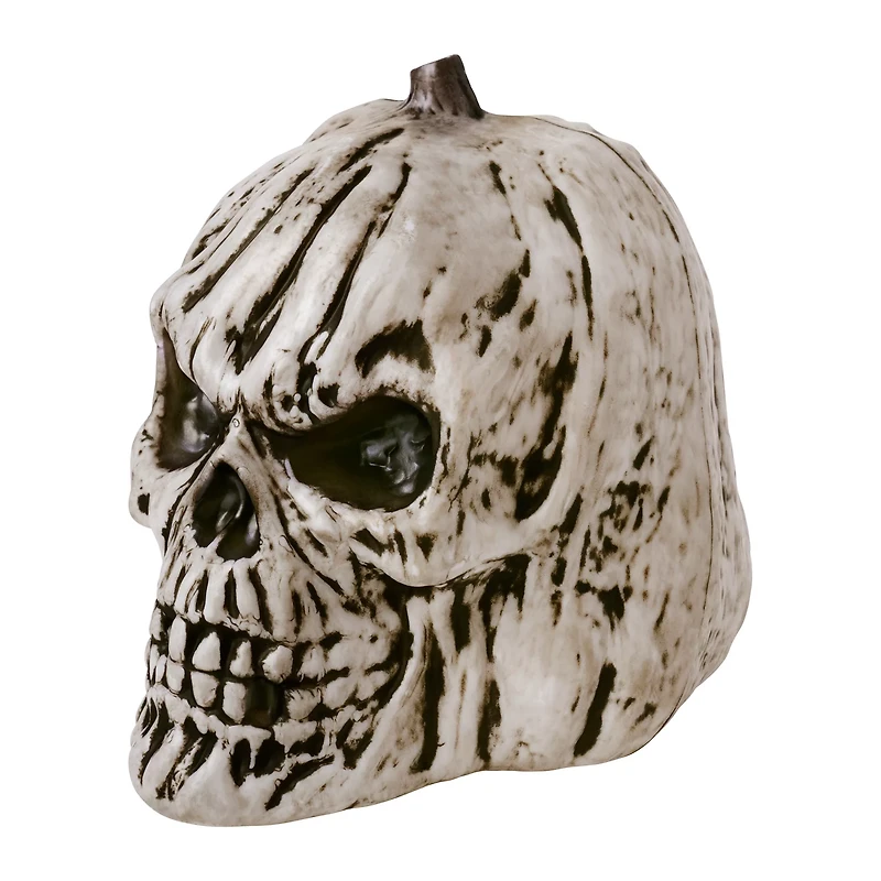 Black and White Pumpkin Skull