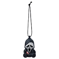 Ghost Face Metallic Silver Micro Charm
