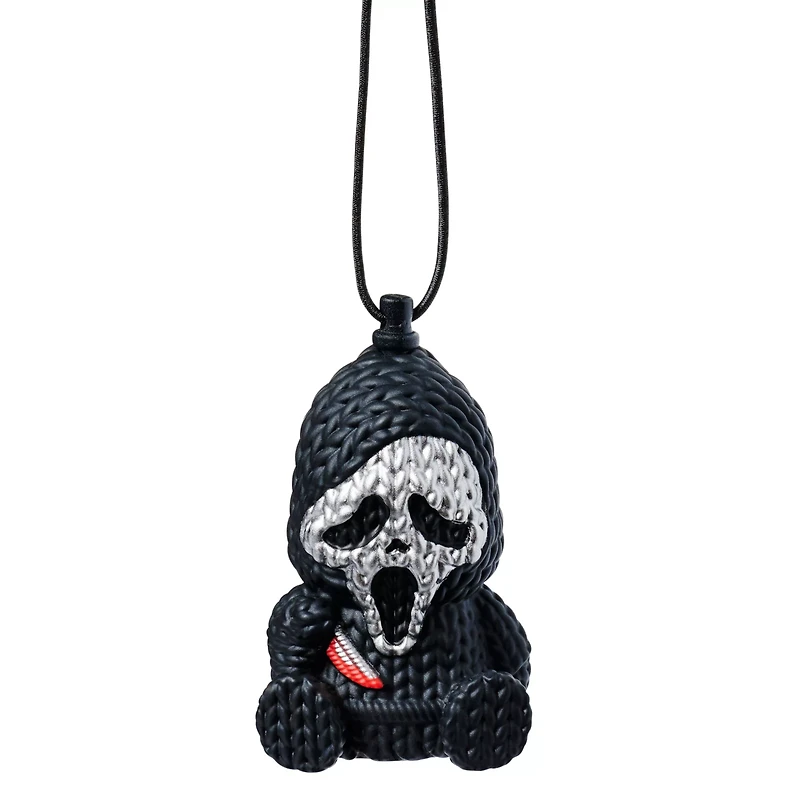 Ghost Face Metallic Silver Micro Charm