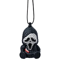 Ghost Face Metallic Silver Micro Charm