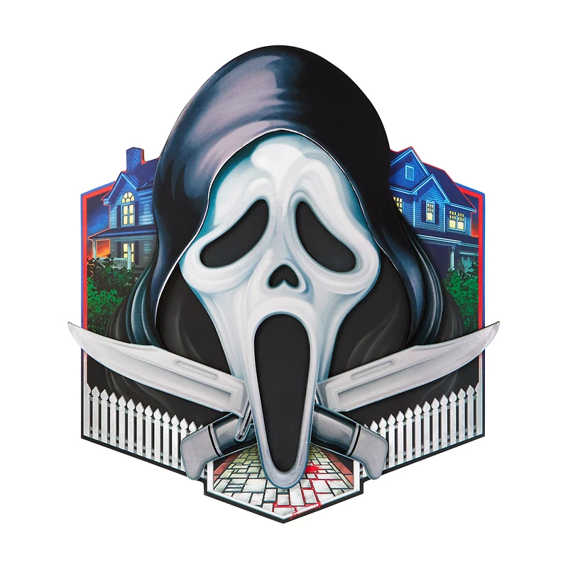 Ghost Face Fence Sign