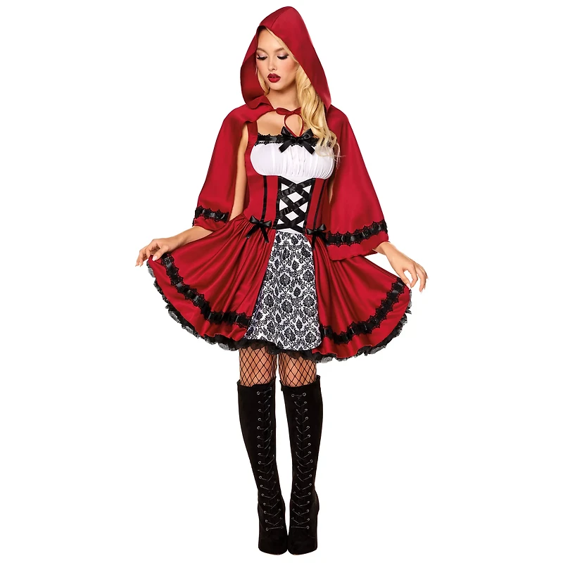 Adult Rebellious Red Riding Hood Costume