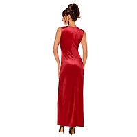 Adult Red Velour Maxi Dress