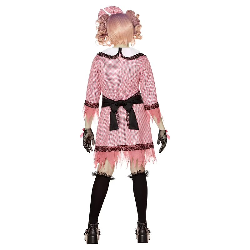Kids Pink Doll Costume