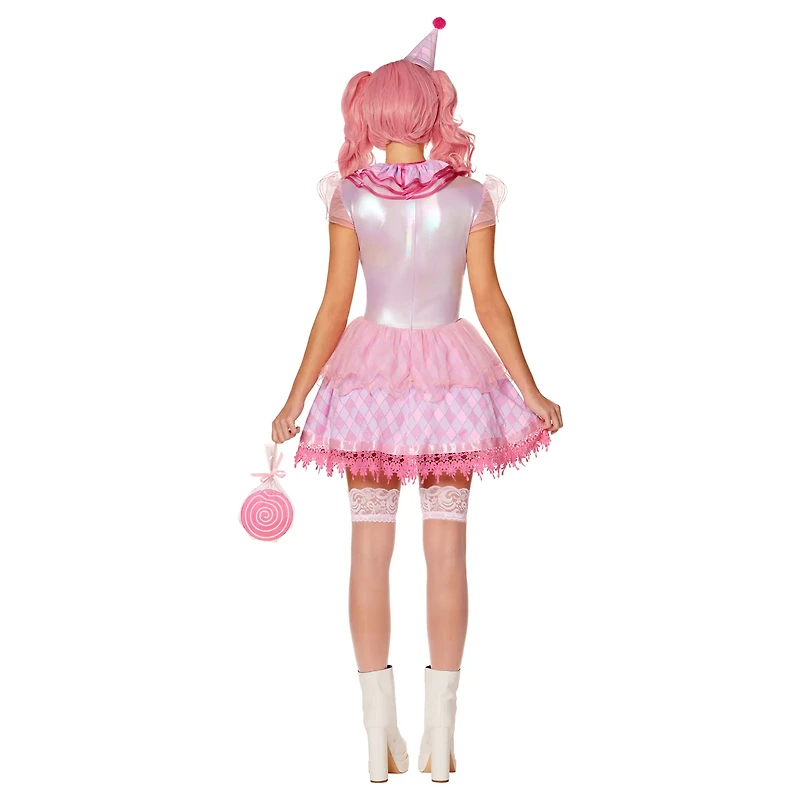 Adult Pink Pastel Clown Dress Costume
