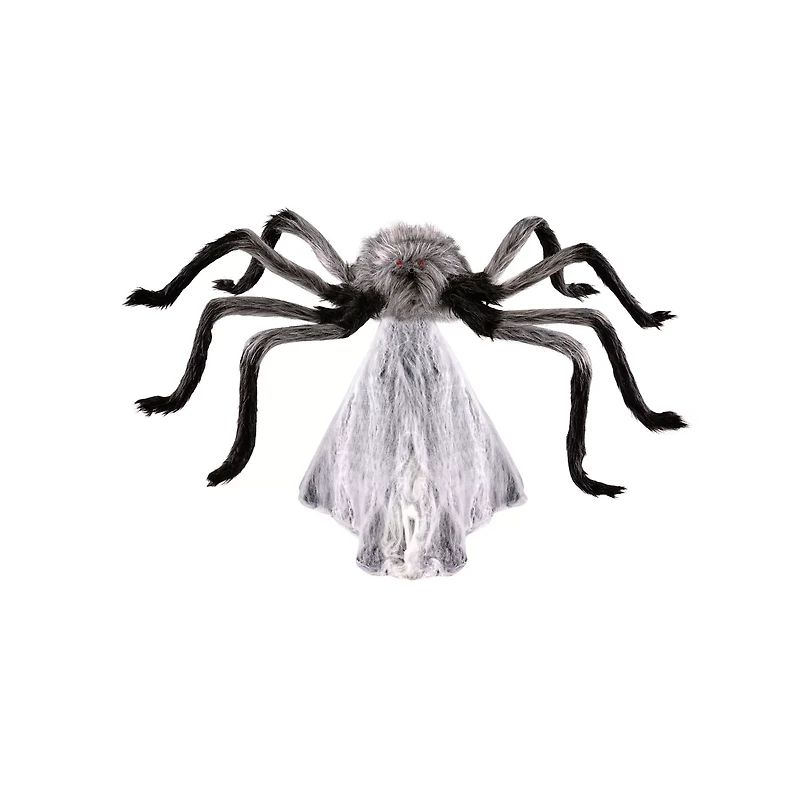 1 Ft 9 In LED Gray Jumping Spider Animatronic