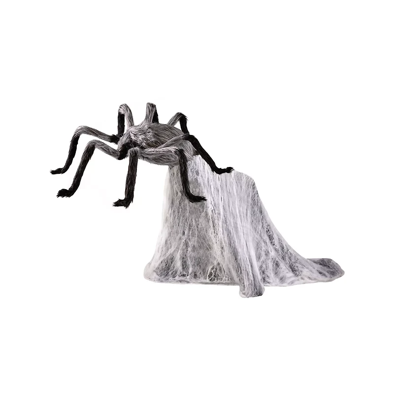 1 Ft 9 In LED Gray Jumping Spider Animatronic