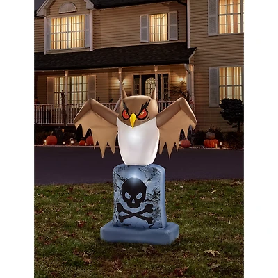 4.5 Ft. Owl Tombstone Light-Up Inflatable Decoration
