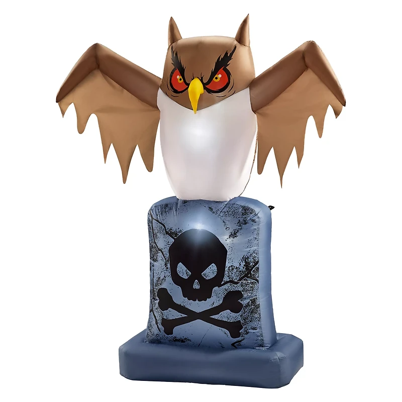 4.5 Ft. Owl Tombstone Light-Up Inflatable Decoration