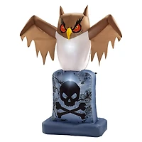 4.5 Ft. Owl Tombstone Light-Up Inflatable Decoration