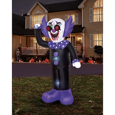 8 Ft. Spinning Eye Clown Light-Up Inflatable Decoration