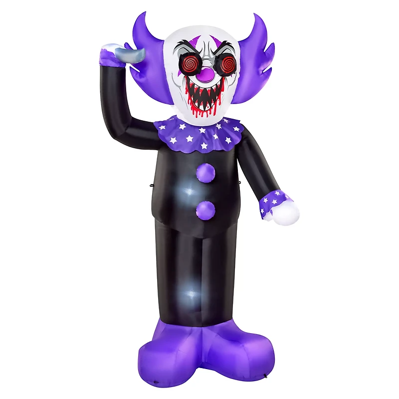 8 Ft. Spinning Eye Clown Light-Up Inflatable Decoration