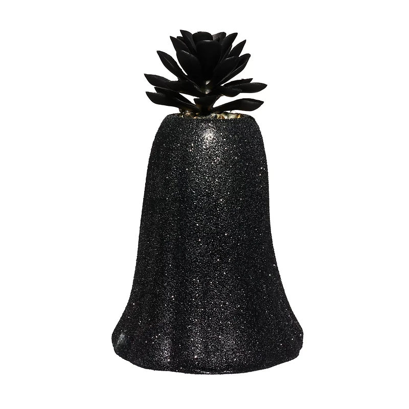 Black Glitter Ghost Faux Succulent
