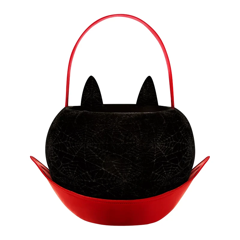 Vampire Cat Plush Treat Bucket