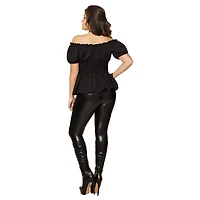 Adult Black Peasant Shirt