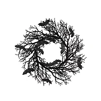 Gothic Black Bat Wreath