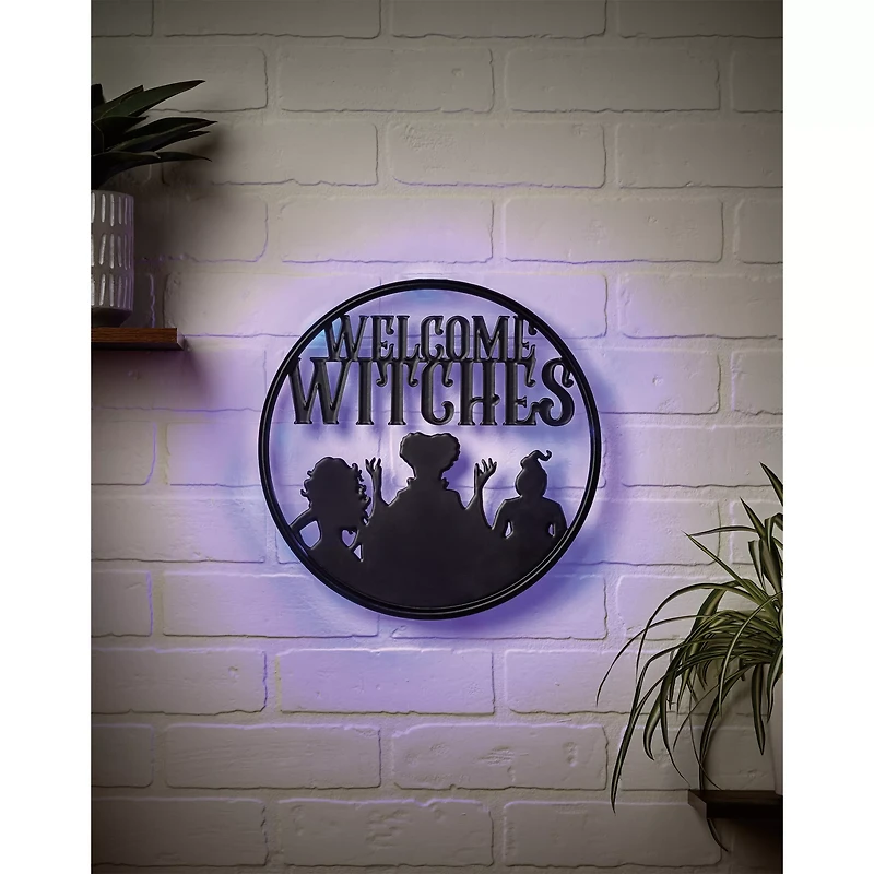 Light-up LED Welcome Witches Sign - Hocus Pocus