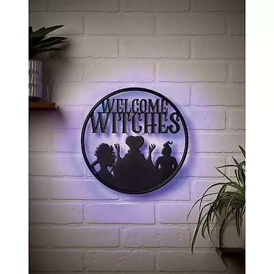 Light-up LED Welcome Witches Sign - Hocus Pocus