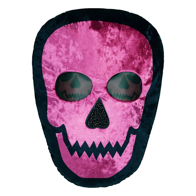 Pink Skull Zip-Up Pillows Set - 4 Pack