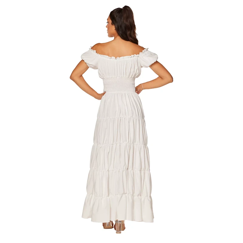 Adult White Peasant Dress